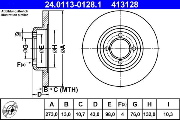 Brake Disc (24.0113-0128.1)