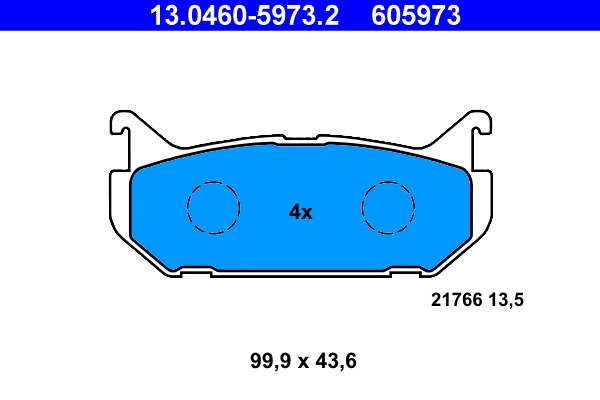Brake Pad Set, disc brake (13.0460-5973.2)