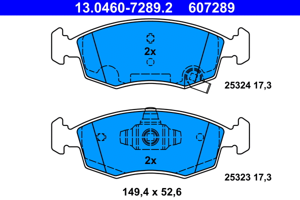 Brake Pad Set, disc brake (13.0460-7289.2)