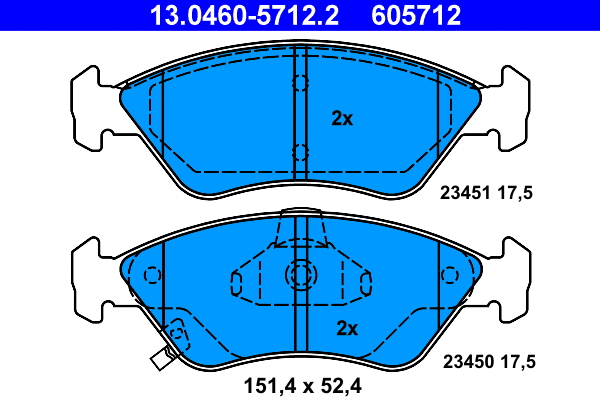 Brake Pad Set, disc brake (13.0460-5712.2)