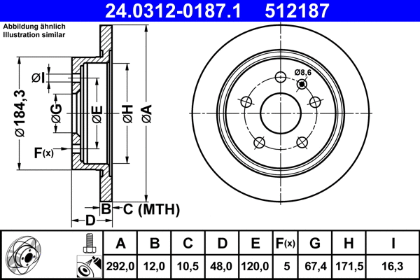 Brake Disc (24.0312-0187.1)
