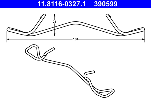 Spring, brake caliper (11.8116-0327.1)