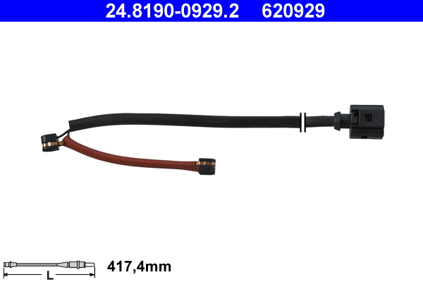 Warning Contact, brake pad wear (24.8190-0929.2)