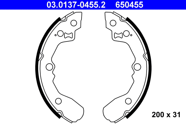 Brake Shoe Set (03.0137-0455.2)