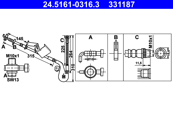 Brake Hose (24.5161-0316.3)