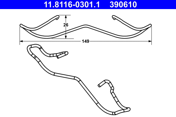 Spring, brake caliper (11.8116-0301.1)