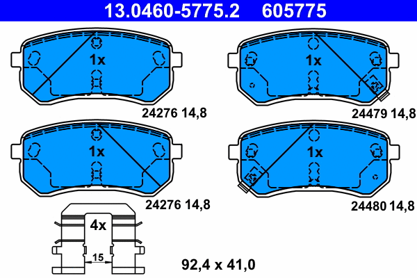 Brake Pad Set, disc brake (13.0460-5775.2)