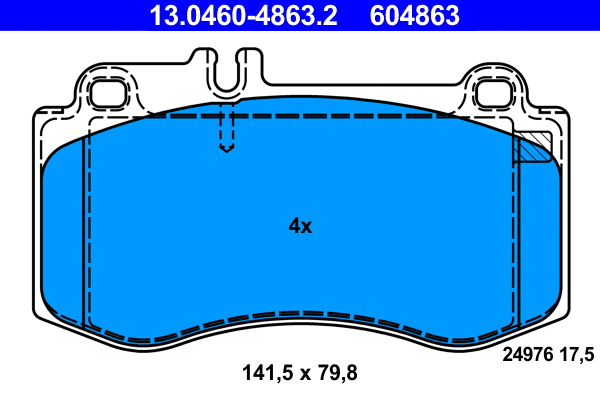 Brake Pad Set, disc brake (13.0460-4863.2)