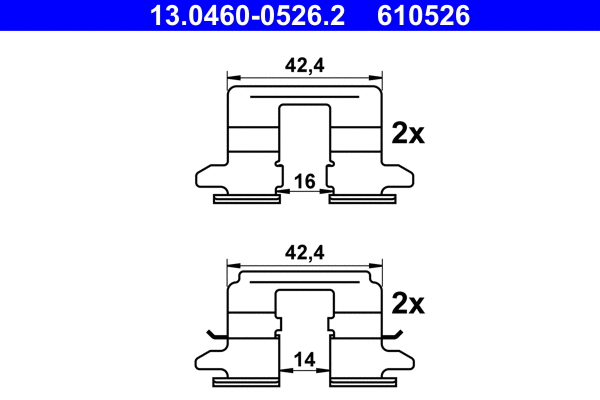 Accessory Kit, disc brake pad (13.0460-0526.2)