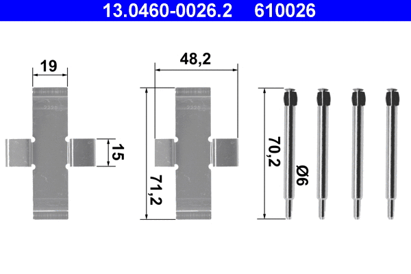 Accessory Kit, disc brake pad (13.0460-0026.2)
