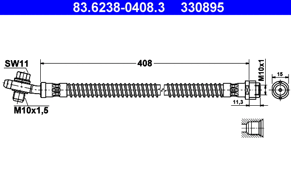 Brake Hose (83.6238-0408.3)