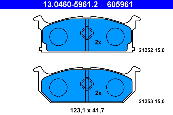 Brake Pad Set, disc brake (13.0460-5961.2)