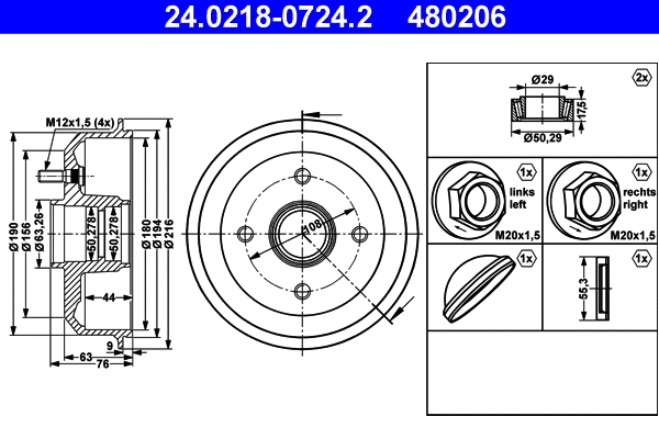 Brake Drum (24.0218-0724.2)