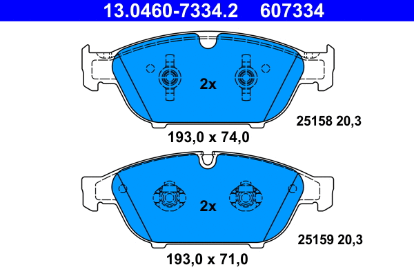 Brake Pad Set, disc brake (13.0460-7334.2)