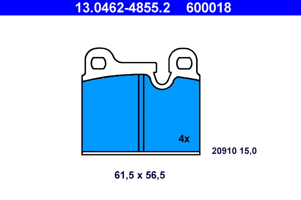 Brake Pad Set, disc brake (13.0462-4855.2)