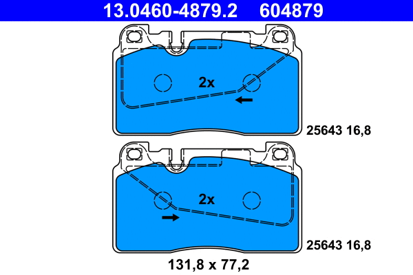 Brake Pad Set, disc brake (13.0460-4879.2)