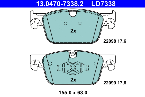 Brake Pad Set, disc brake (13.0470-7338.2)
