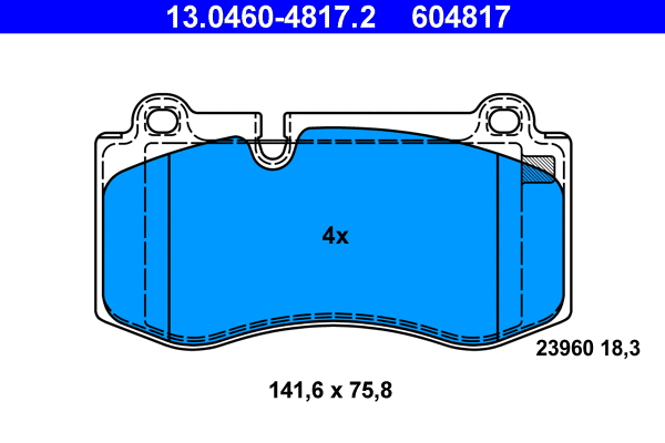 Brake Pad Set, disc brake (13.0460-4817.2)