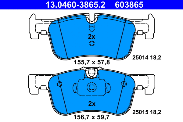 Brake Pad Set, disc brake (13.0460-3865.2)
