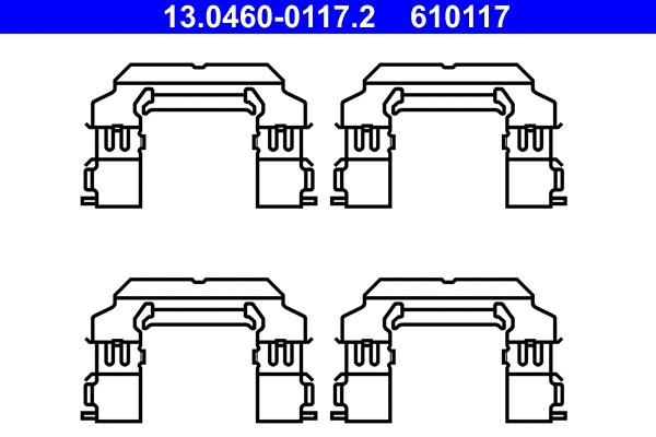 Accessory Kit, disc brake pad (13.0460-0117.2)
