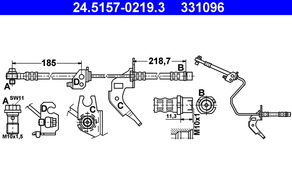Brake Hose (24.5157-0219.3)