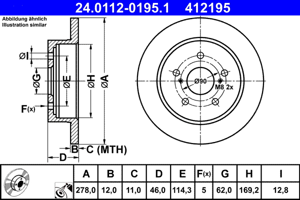 Brake Disc (24.0112-0195.1)
