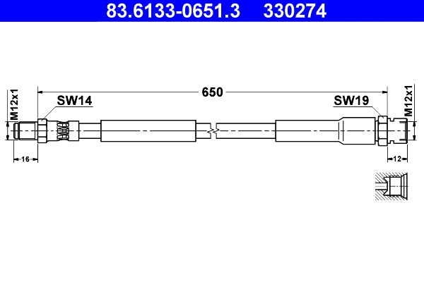Brake Hose (83.6133-0651.3)