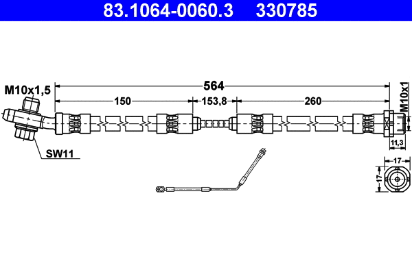 Brake Hose (83.1064-0060.3)