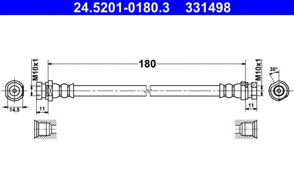 Brake Hose (24.5201-0180.3)