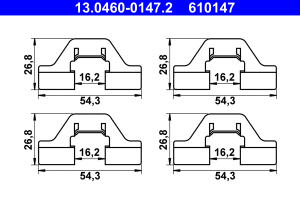 Accessory Kit, disc brake pad (13.0460-0147.2)