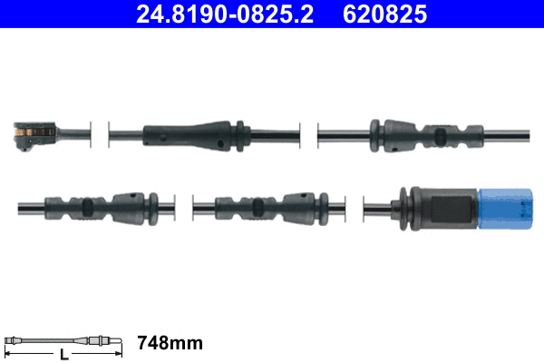 Warning Contact, brake pad wear (24.8190-0825.2)