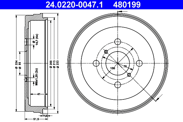 Brake Drum (24.0220-0047.1)