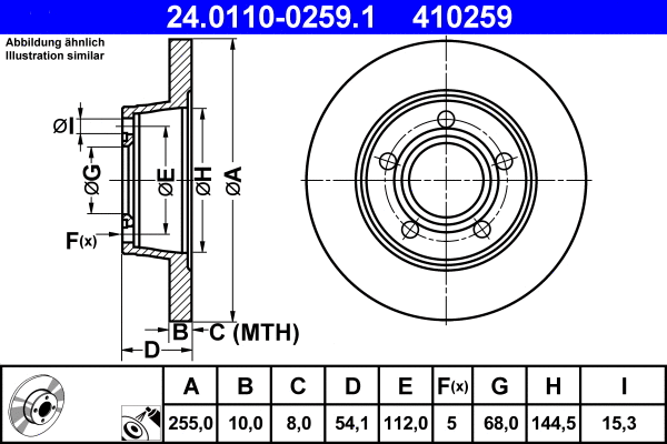 Brake Disc (24.0110-0259.1)