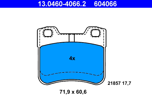 Brake Pad Set, disc brake (13.0460-4066.2)