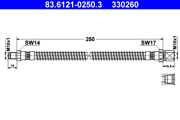 Brake Hose (83.6121-0250.3)