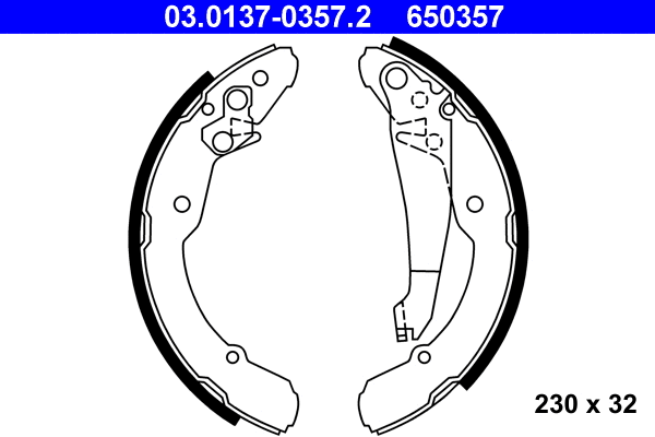 Brake Shoe Set (03.0137-0357.2)