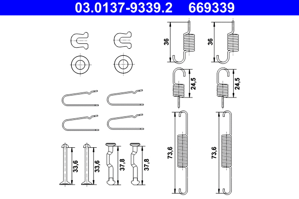 Accessory Kit, parking brake shoes (03.0137-9339.2)