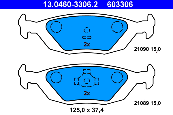 Brake Pad Set, disc brake (13.0460-3306.2)