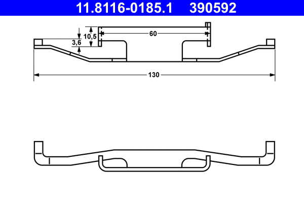 Spring, brake caliper (11.8116-0185.1)