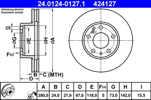 Brake Disc (24.0124-0127.1)