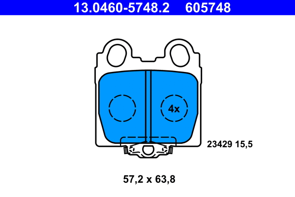 Brake Pad Set, disc brake (13.0460-5748.2)