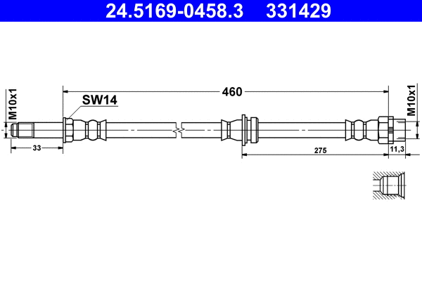 Brake Hose (24.5169-0458.3)
