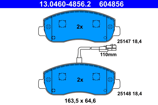 Brake Pad Set, disc brake (13.0460-4856.2)