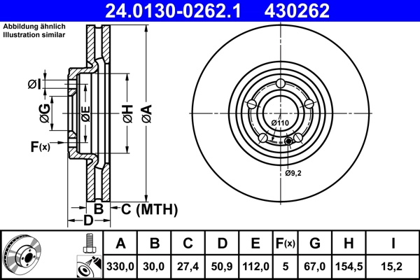 Brake Disc (24.0130-0262.1)