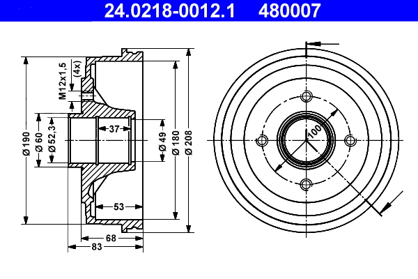 Brake Drum (24.0218-0012.1)