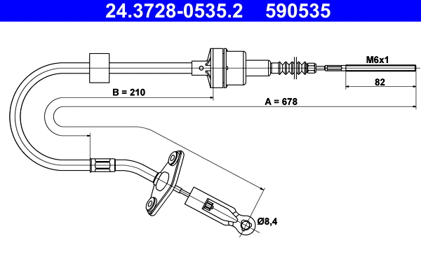 Cable Pull, clutch control (24.3728-0535.2)
