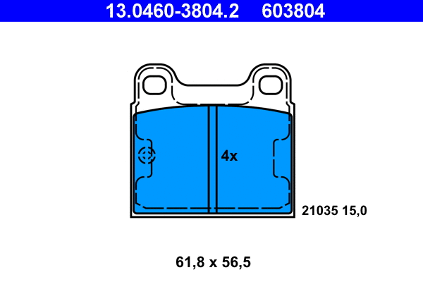 Brake Pad Set, disc brake (13.0460-3804.2)