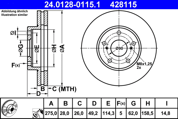 Brake Disc (24.0128-0115.1)