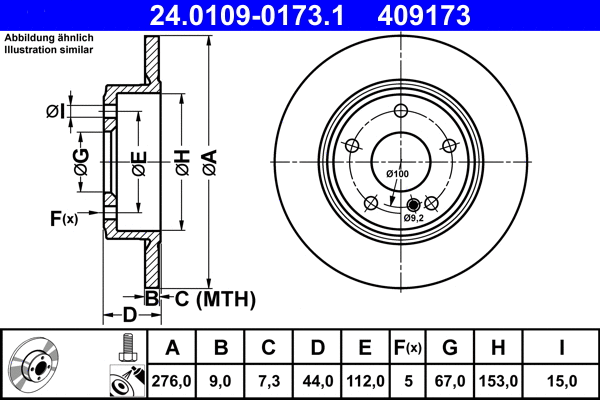 Brake Disc (24.0109-0173.1)