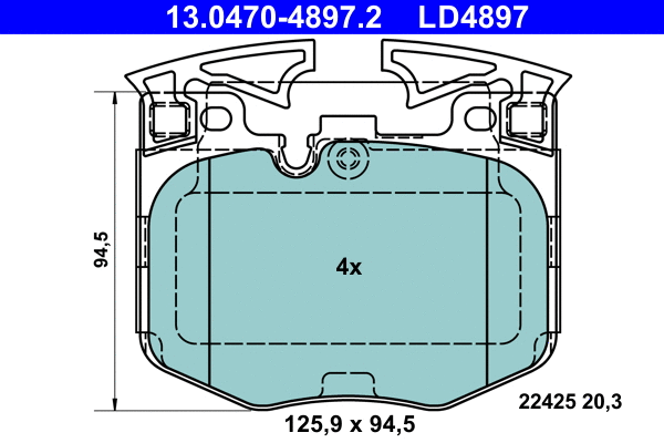 Brake Pad Set, disc brake (13.0470-4897.2)